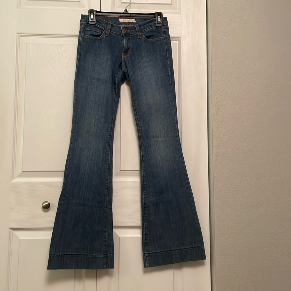 Flying Monkey Denim Blue Jeans with Bell Bottoms Flare Wide Legs